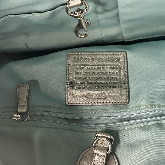 Vintage COACH project bag - Underwater themed Tote - teal interior - TLC bag - Picture 6 of 15